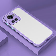 Carcasa Bumper Funda Silicona Transparente para OnePlus 10R 5G Morado