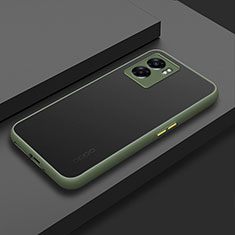 Carcasa Bumper Funda Silicona Transparente para Oppo A57 5G Ejercito Verde