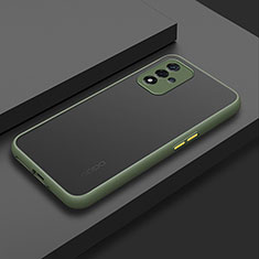 Carcasa Bumper Funda Silicona Transparente para Oppo A93s 5G Ejercito Verde