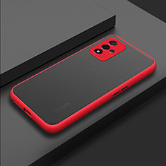 Carcasa Bumper Funda Silicona Transparente para Oppo A93s 5G Rojo