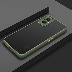 Carcasa Bumper Funda Silicona Transparente para Oppo A96 5G Ejercito Verde