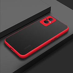 Carcasa Bumper Funda Silicona Transparente para Oppo A96 5G Rojo