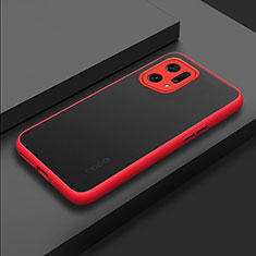 Carcasa Bumper Funda Silicona Transparente para Oppo Find X5 5G Rojo