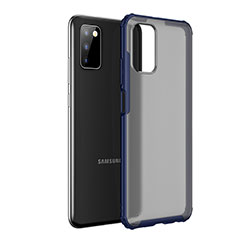 Carcasa Bumper Funda Silicona Transparente para Samsung Galaxy A03s Azul