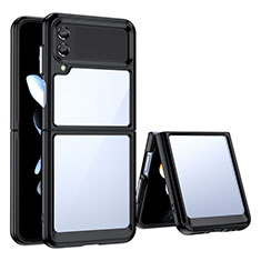 Carcasa Bumper Funda Silicona Transparente para Samsung Galaxy Z Flip3 5G Negro