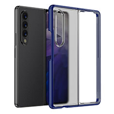 Carcasa Bumper Funda Silicona Transparente para Samsung Galaxy Z Fold4 5G Azul