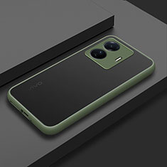 Carcasa Bumper Funda Silicona Transparente para Vivo T1 Pro 5G Ejercito Verde