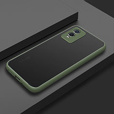 Carcasa Bumper Funda Silicona Transparente para Vivo Y74s 5G Ejercito Verde