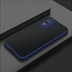 Carcasa Bumper Funda Silicona Transparente para Vivo Y76s 5G Azul