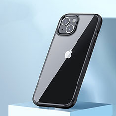Carcasa Bumper Funda Silicona Transparente QC3 para Apple iPhone 14 Negro