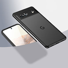 Carcasa Bumper Funda Silicona Transparente W01L para Google Pixel 7a 5G Negro