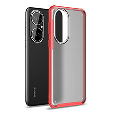 Carcasa Bumper Funda Silicona Transparente WL1 para Huawei P50 Rojo