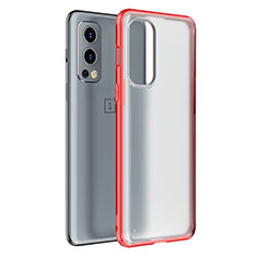 Carcasa Bumper Funda Silicona Transparente WL1 para OnePlus Nord 2 5G Rojo