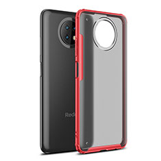 Carcasa Bumper Funda Silicona Transparente WL1 para Xiaomi Redmi Note 9 5G Rojo