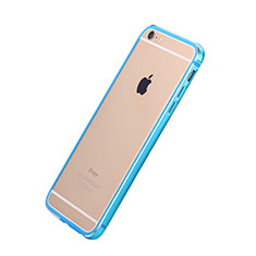 Carcasa Bumper Lujo Marco de Aluminio para Apple iPhone 6 Azul Cielo