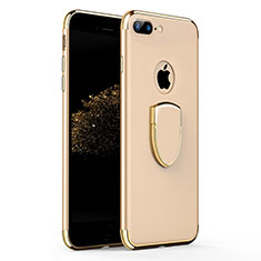 Carcasa Bumper Lujo Marco de Metal y Plastico con Anillo de dedo Soporte A03 para Apple iPhone 7 Plus Oro