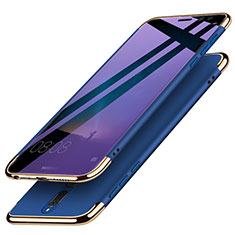 Carcasa Bumper Lujo Marco de Metal y Plastico con Anillo de dedo Soporte para Huawei Mate 10 Lite Azul