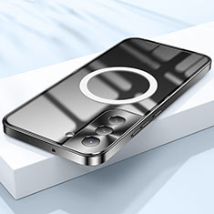 Carcasa Bumper Lujo Marco de Metal y Plastico Funda con Mag-Safe Magnetic para Samsung Galaxy S23 5G Negro