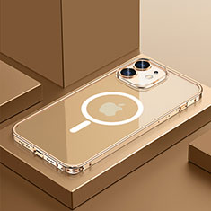 Carcasa Bumper Lujo Marco de Metal y Plastico Funda con Mag-Safe Magnetic QC3 para Apple iPhone 12 Oro