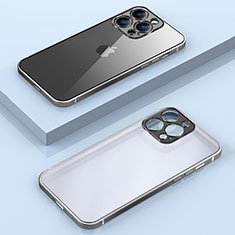 Carcasa Bumper Lujo Marco de Metal y Plastico Funda JB1 para Apple iPhone 13 Pro Max Negro
