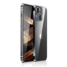 Carcasa Bumper Lujo Marco de Metal y Plastico Funda JB1 para Apple iPhone 15 Plus Negro