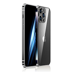 Carcasa Bumper Lujo Marco de Metal y Plastico Funda JB2 para Apple iPhone 13 Pro Max Negro