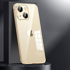 Carcasa Bumper Lujo Marco de Metal y Plastico Funda JL1 para Apple iPhone 14 Oro