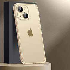 Carcasa Bumper Lujo Marco de Metal y Plastico Funda JL2 para Apple iPhone 14 Oro