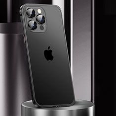 Carcasa Bumper Lujo Marco de Metal y Plastico Funda JL2 para Apple iPhone 14 Pro Max Negro