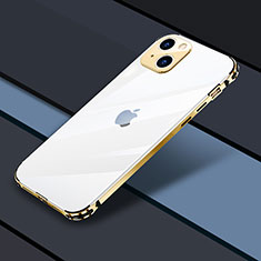 Carcasa Bumper Lujo Marco de Metal y Plastico Funda JL3 para Apple iPhone 15 Oro