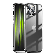 Carcasa Bumper Lujo Marco de Metal y Plastico Funda LK1 para Apple iPhone 13 Pro Negro