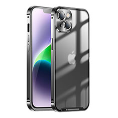 Carcasa Bumper Lujo Marco de Metal y Plastico Funda LK1 para Apple iPhone 14 Negro