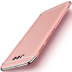 Carcasa Bumper Lujo Marco de Metal y Plastico Funda M01 para Huawei Honor Magic Oro Rosa