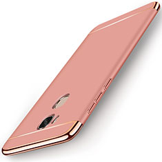 Carcasa Bumper Lujo Marco de Metal y Plastico Funda M01 para Huawei Honor X5 Oro Rosa