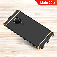 Carcasa Bumper Lujo Marco de Metal y Plastico Funda M01 para Huawei Mate 20 X 5G Negro