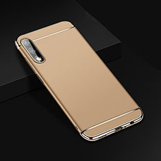 Carcasa Bumper Lujo Marco de Metal y Plastico Funda M01 para Huawei P Smart Z (2019) Oro