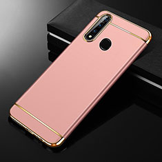 Carcasa Bumper Lujo Marco de Metal y Plastico Funda M01 para Oppo A31 Oro Rosa