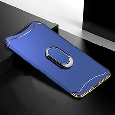 Carcasa Bumper Lujo Marco de Metal y Plastico Funda M01 para Oppo Find X Azul