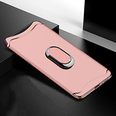 Carcasa Bumper Lujo Marco de Metal y Plastico Funda M01 para Oppo Find X Oro Rosa