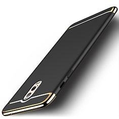 Carcasa Bumper Lujo Marco de Metal y Plastico Funda M01 para Samsung Galaxy C8 C710F Negro