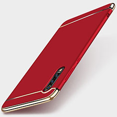 Carcasa Bumper Lujo Marco de Metal y Plastico Funda M01 para Xiaomi Mi 9 Lite Rojo