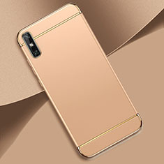 Carcasa Bumper Lujo Marco de Metal y Plastico Funda M02 para Huawei Enjoy 10e Oro