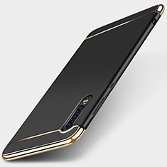 Carcasa Bumper Lujo Marco de Metal y Plastico Funda M03 para Huawei P30 Negro