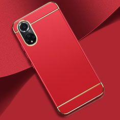 Carcasa Bumper Lujo Marco de Metal y Plastico Funda para Huawei Honor 50 5G Rojo