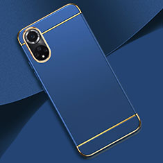 Carcasa Bumper Lujo Marco de Metal y Plastico Funda para Huawei Honor 50 Pro 5G Azul