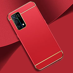 Carcasa Bumper Lujo Marco de Metal y Plastico Funda para Oppo K9 5G Rojo