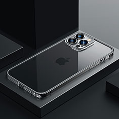 Carcasa Bumper Lujo Marco de Metal y Plastico Funda QC4 para Apple iPhone 14 Pro Negro