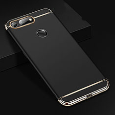 Carcasa Bumper Lujo Marco de Metal y Plastico Funda T01 para Huawei Honor V20 Negro