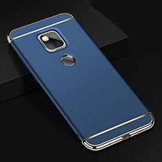Carcasa Bumper Lujo Marco de Metal y Plastico Funda T01 para Huawei Mate 20 X 5G Azul