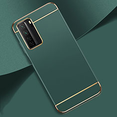 Carcasa Bumper Lujo Marco de Metal y Plastico Funda T01 para Huawei Nova 7 SE 5G Verde